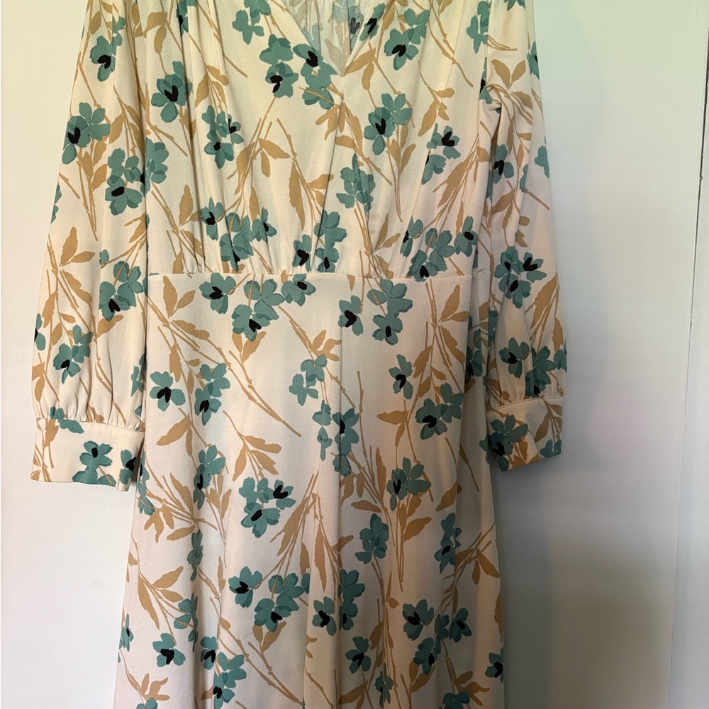 Floral Print Long Sleeve Dress